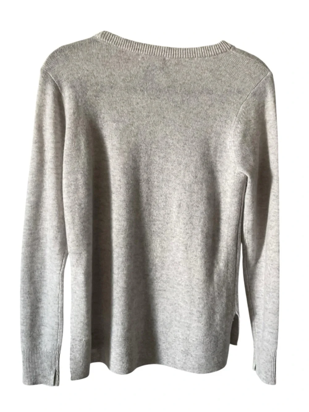Halogen 100% Cashmere Gray Sweater Size S Soft Knit Crewneck Pullover - Picture 3 of 5